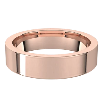 Women’s Comfort Fit Classic Wedding Band Rose Gold Side View