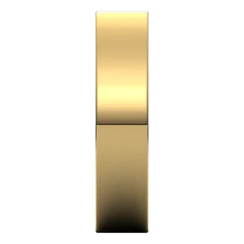 Women’s Comfort Fit Classic Wedding Band Yellow Gold Top View