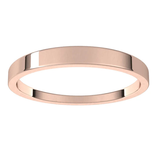 Standard Fit Women’s Flat Tapered Wedding Band