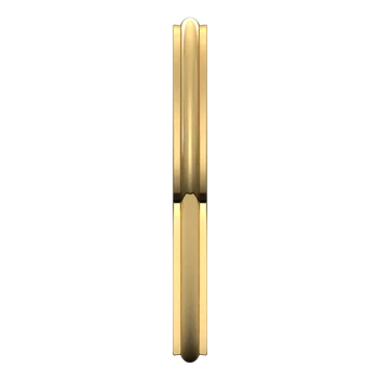 Standard Weight Women’s Half Round Band Yellow Gold Perspective View