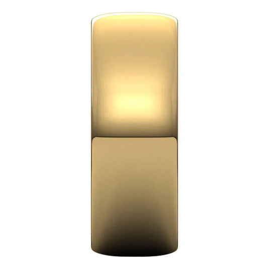 Half Round Wedding Band for Women Yellow Gold Perspective View