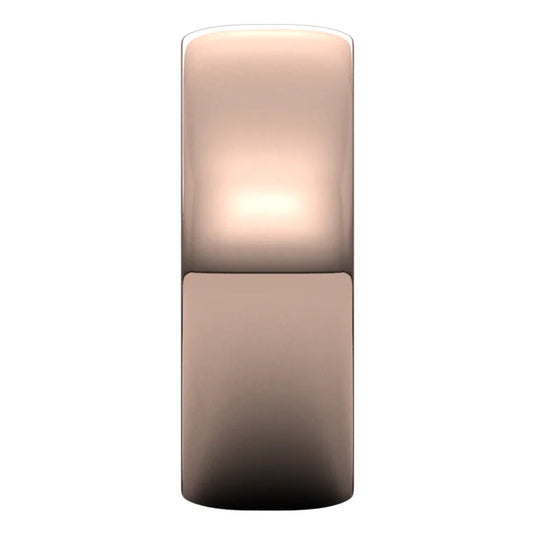 Half Round Wedding Band for Women Rose Gold Perspective View