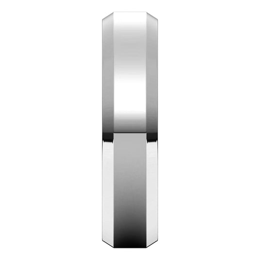 Women’s Half Round Classic Wedding Band White Gold Perspective View