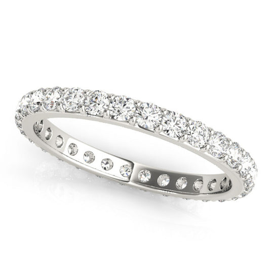 Round Cut Diamond Eternity Band for Women White Gold