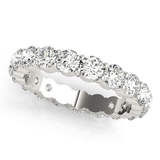 Sparkling Women's Eternity Band with Round Diamond White Gold