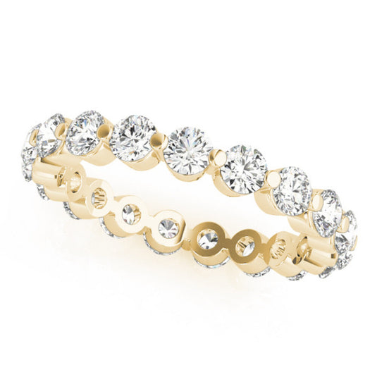Round Diamonds Eternity Band Yellow Gold