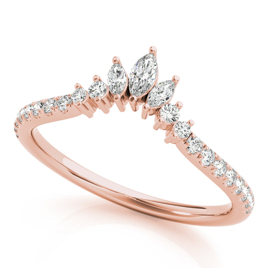 Elegant Marquise Diamond Wedding Band