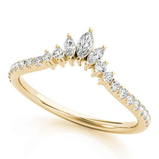 Elegant Marquise Diamond Wedding Band