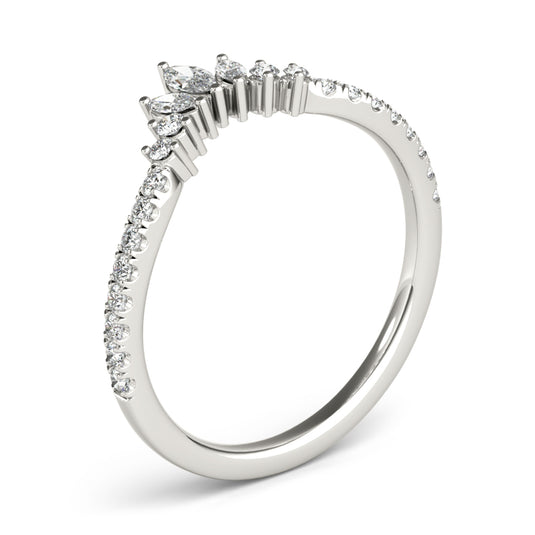 Elegant Marquise Diamond Wedding Band
