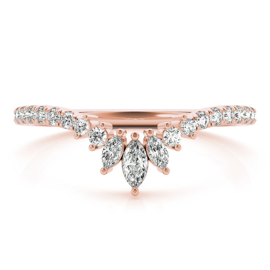 Elegant Marquise Diamond Wedding Band