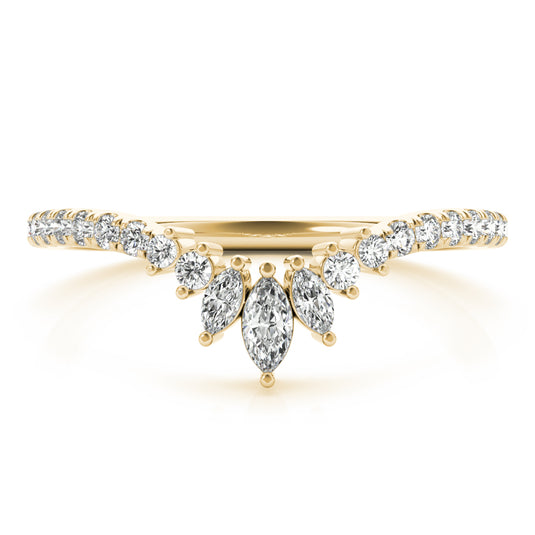 Elegant Marquise Diamond Wedding Band