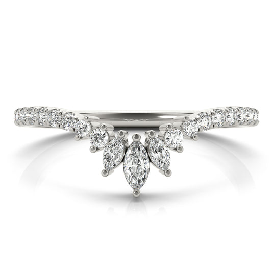Elegant Marquise Diamond Wedding Band