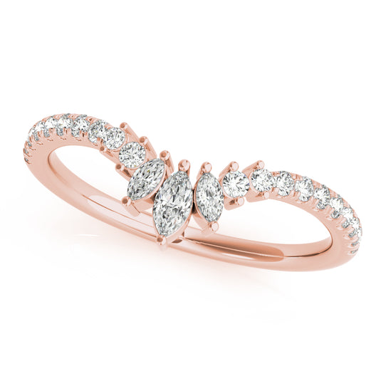 Elegant Marquise Diamond Wedding Band