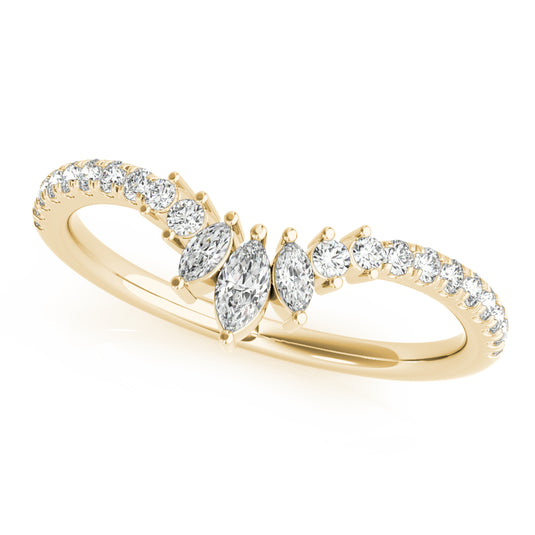 Elegant Marquise Diamond Wedding Band