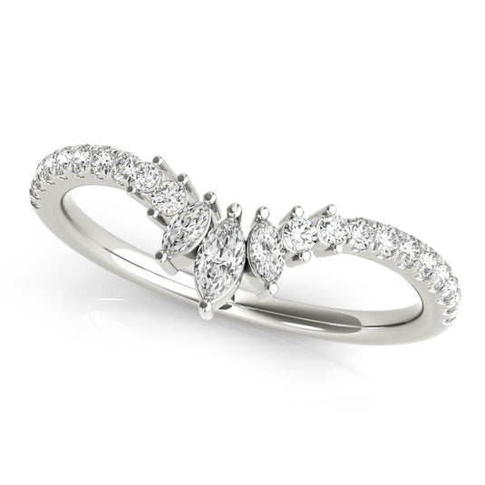 Elegant Marquise Diamond Wedding Band