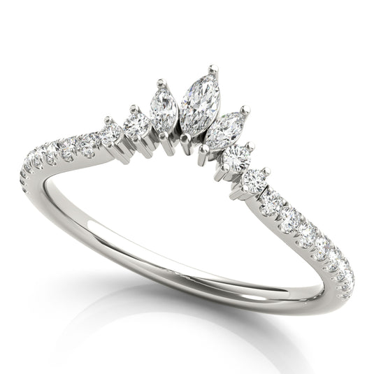 Elegant Marquise Diamond Wedding Band