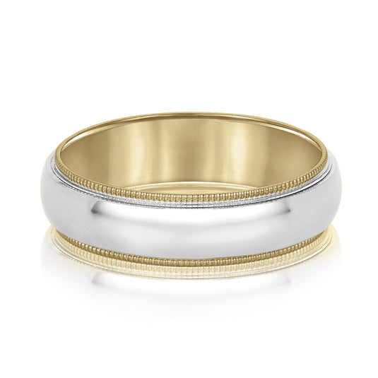 Milgrain Edge Polished Finish Wedding Band