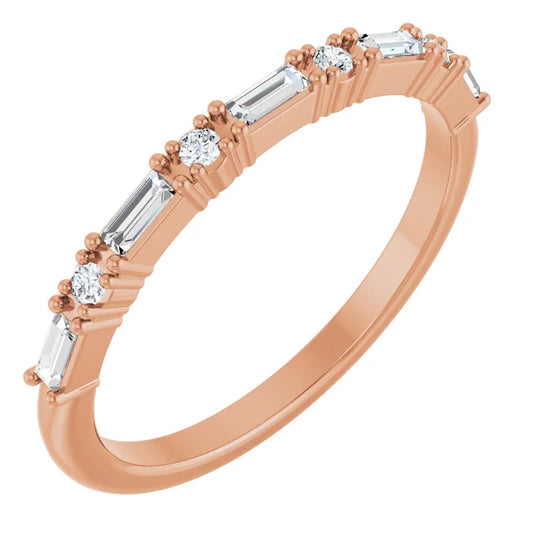 Lab Grown Baguette Diamond Wedding Band