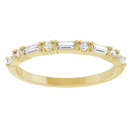 Lab Grown Baguette Diamond Wedding Band