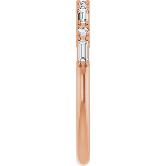 Lab Grown Baguette Diamond Wedding Band