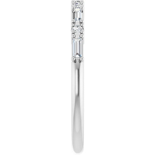 Lab Grown Baguette Diamond Wedding Band