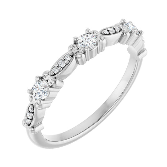 Vintage Natural Diamond Anniversary Band