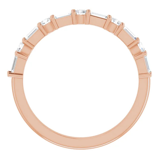 Handcrafted Natural Diamond Anniversary Band