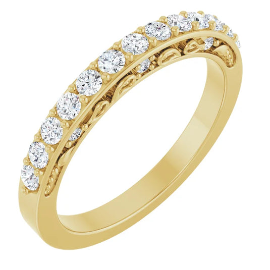 Round Lab-Grown Diamond Wedding Band