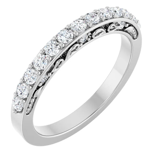 Round Lab-Grown Diamond Wedding Band