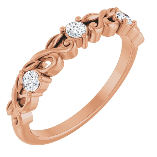 Rhodium Plated Womens Wedding Band