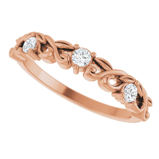 Rhodium Plated Womens Wedding Band