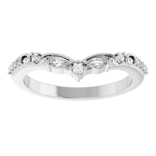 Ethereal Marquise Diamond Wedding Band