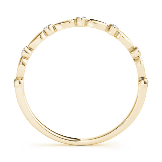 Dazzling Bezel Set Round Diamond Wedding Band