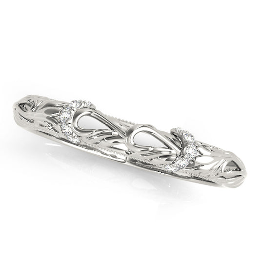 Timeless Vintage Style Thin Wedding Band