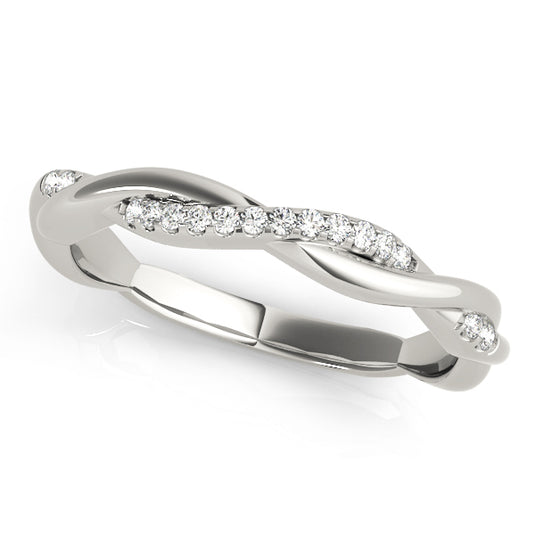 Sparkling Women’s Twisted Diamond Wedding Band