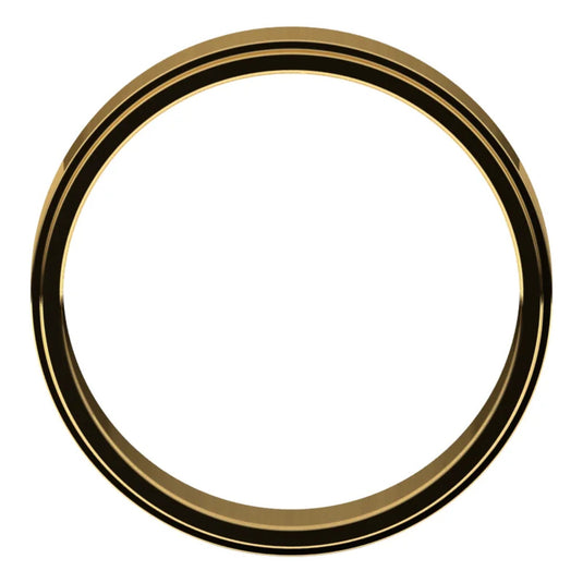 Stepped Edge Standard Fit Flat Band for Women