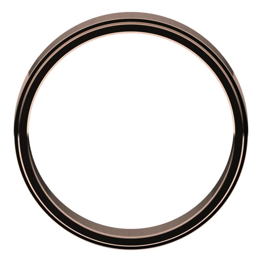 Stepped Edge Standard Fit Flat Band for Women