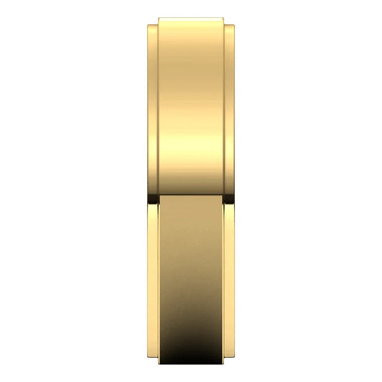 Stepped Edge Standard Fit Flat Band for Women