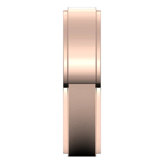 Stepped Edge Standard Fit Flat Band for Women