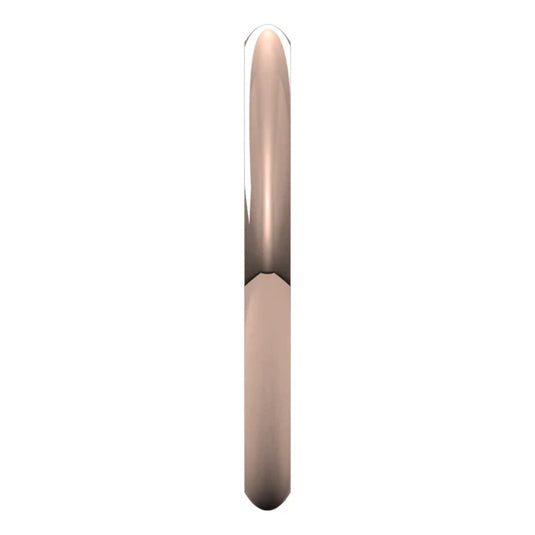 Women’s Half Round Classic Wedding Band Rose Gold Perspective View