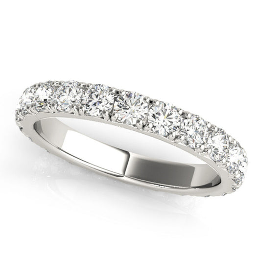 Brilliant Women's Eternity Band with Round Diamond White Gold