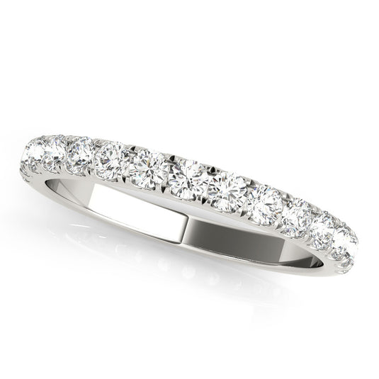 Halfway Wedding Band White Gold